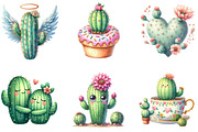 Cute Cactus Clipart, an Illustration by DreamArtGraphic (Thumbnail 3 of 4)