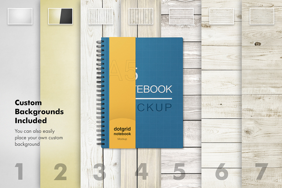 Classic Notebook Mockup Set - A5, a Print Template by Rafael Oliveira (Photo 3 of 7)
