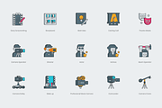 60 Video Production Icons, an Outline Icon by Flat Icons (Thumbnail 2 of 5)