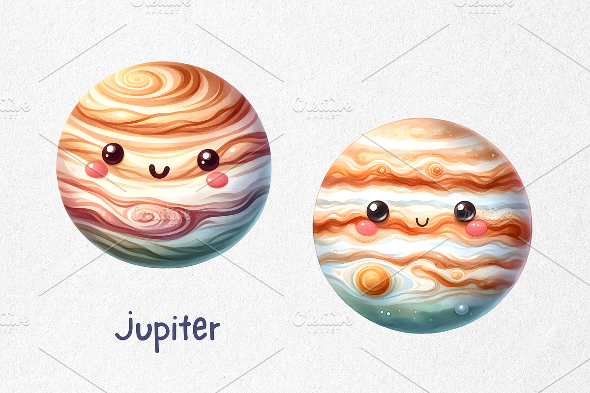 Cute Space Object Clipart, an Education Illustration by jvxvxnism (Photo 4 of 16)