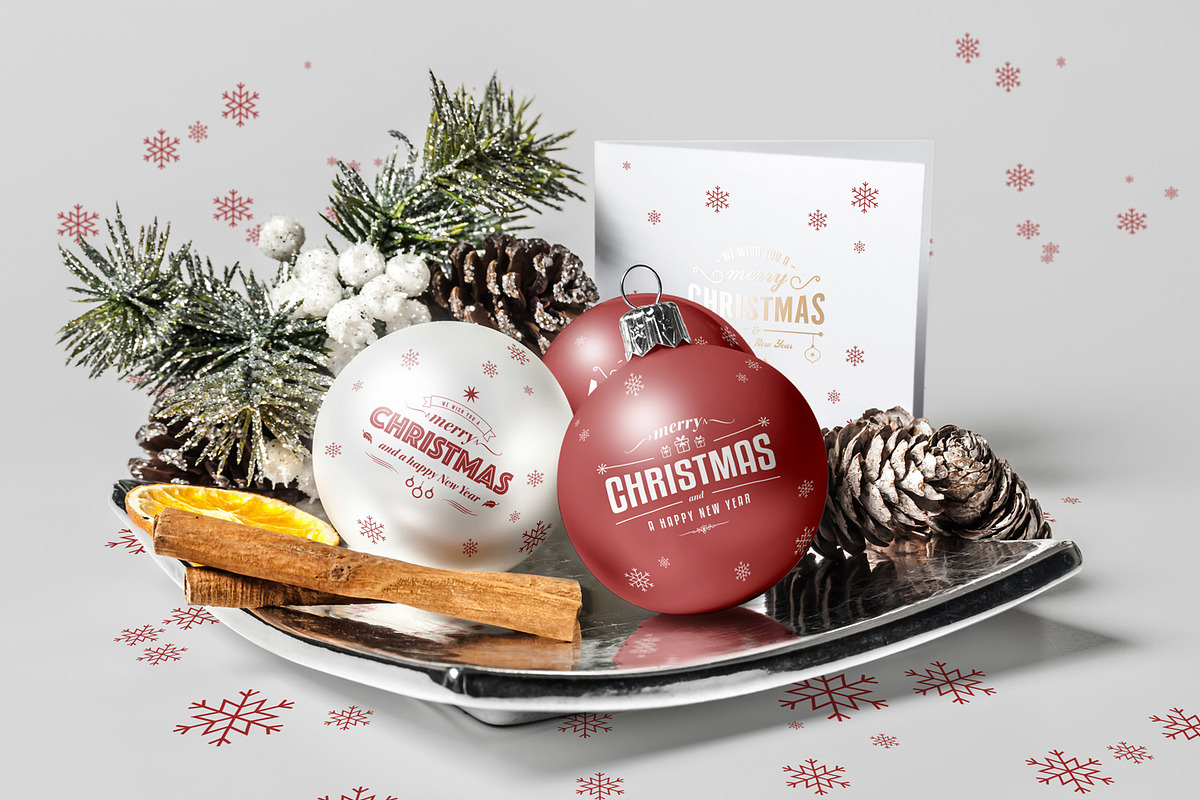 Christmas Ball Mock-up, a Merchandise Mockup by Yogurt86 (Photo 8 of 13)