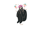 Mental disorders, psychological set, a Person Illustration by PaperTrident (Thumbnail 2 of 12)