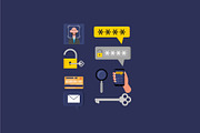 Cyber Security Illustration Set, an Object Illustration by studiogstock (Thumbnail 2 of 3)