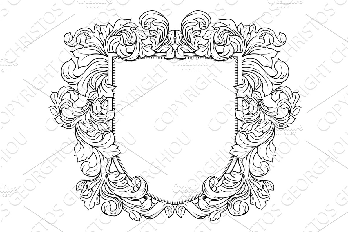 Shield Crest Heraldry Heraldic, a Decorative Illustration by Christos ...