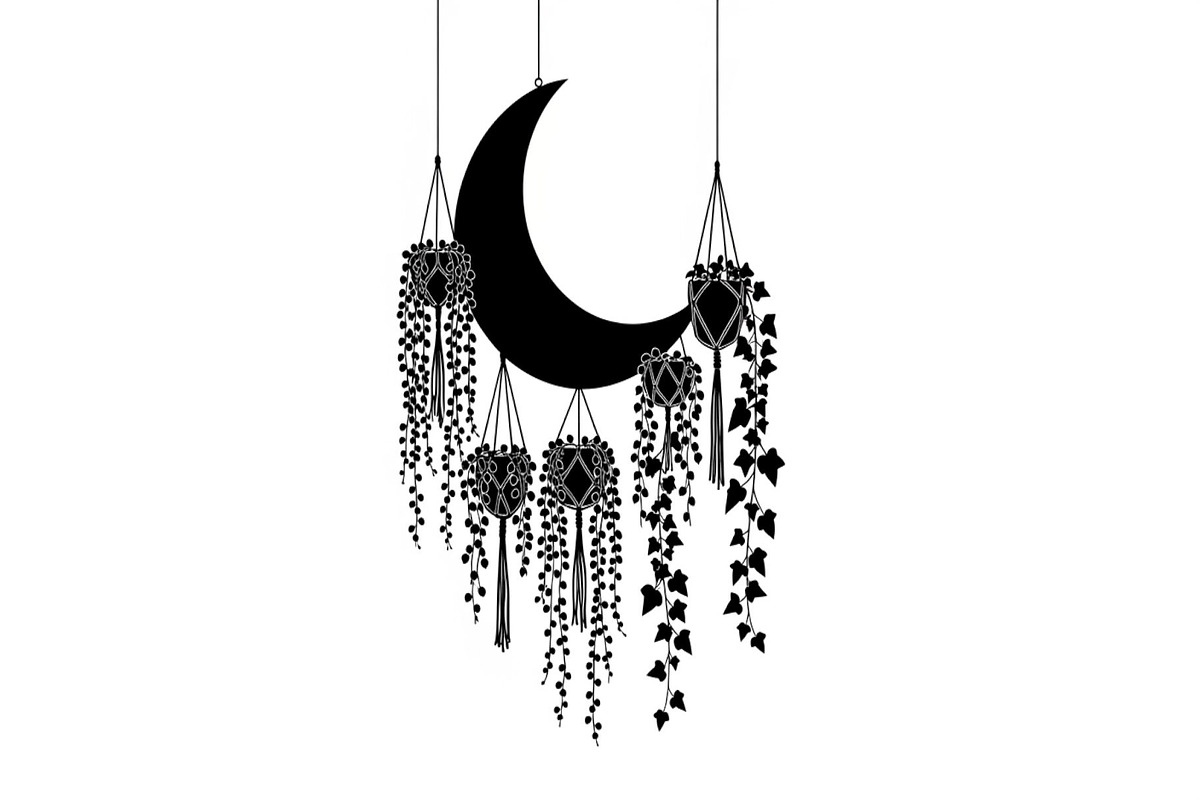 Hanging Moon with Plants Bundle, an Illustration by Designs_River (Photo 3 of 31)