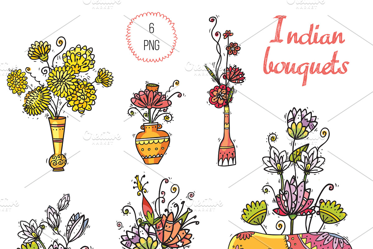 Big Indian Bundle - 145 objects, an Illustration by Zooza Art (Photo 11 of 24)