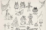 Strange Company Halloween Line Art, a Decorative Illustration by Purple (Thumbnail 6 of 14)