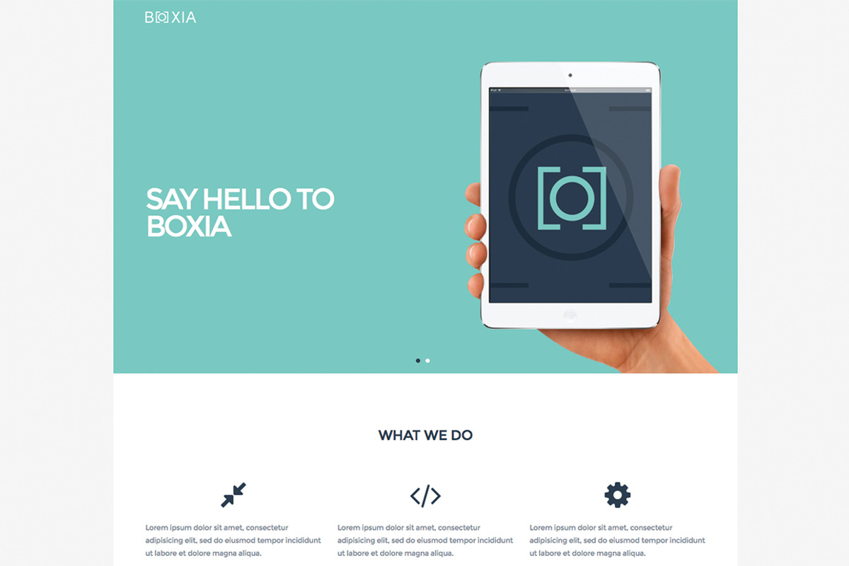 Boxia - One Page Theme, a Bootstrap Template by Theme Armada (Photo 1 of 3)