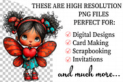 Quirky Valentine Girls Set, an Illustration by Daily.Designs (Thumbnail 2 of 5)