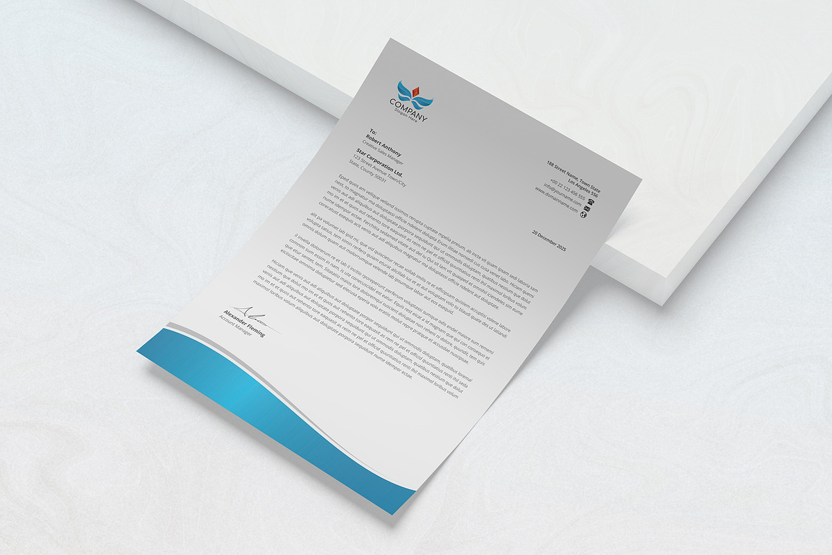 Letterhead and Invoice Bundle, a Stationery Template by DesignDevisers (Photo 8 of 19)