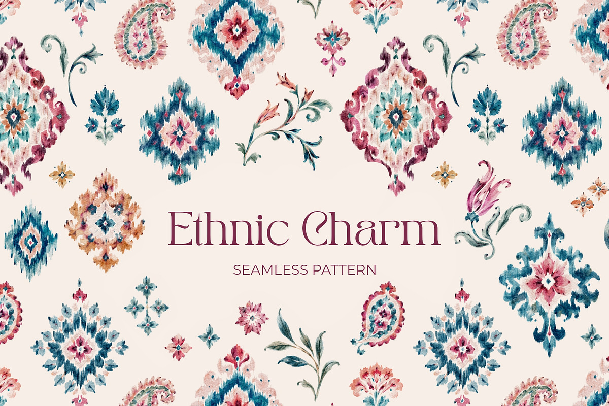 ETHNIC CHARM Seamless pattern, a Pattern Graphic by SurfaceStories (Photo 1 of 8)