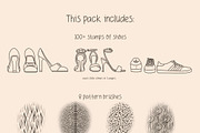 100+ Shoe Stamps for Procreate, a Brush Add-On by SketchQueen (Thumbnail 2 of 5)