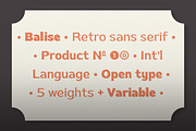 Balise - Retro Vintage Font Family, a Sans Serif Font by Namela Studio (Thumbnail 2 of 9)