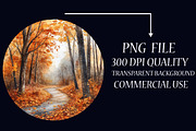 Watercolor Autumn Landscapes Clipart, an Illustration by Libby Wishes (Thumbnail 5 of 7)