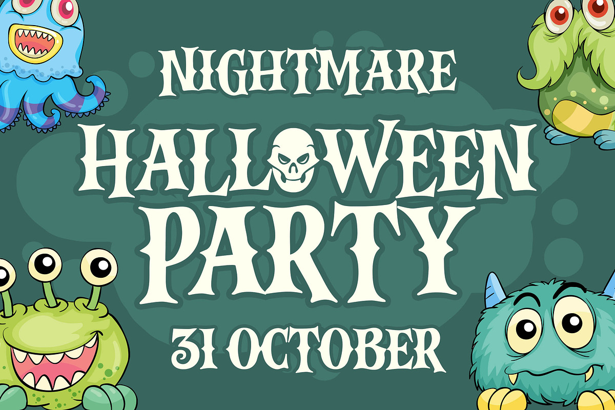 Monster Grave a Playful Serif Font, a Serif Font by Blankids Studio (Photo 3 of 6)