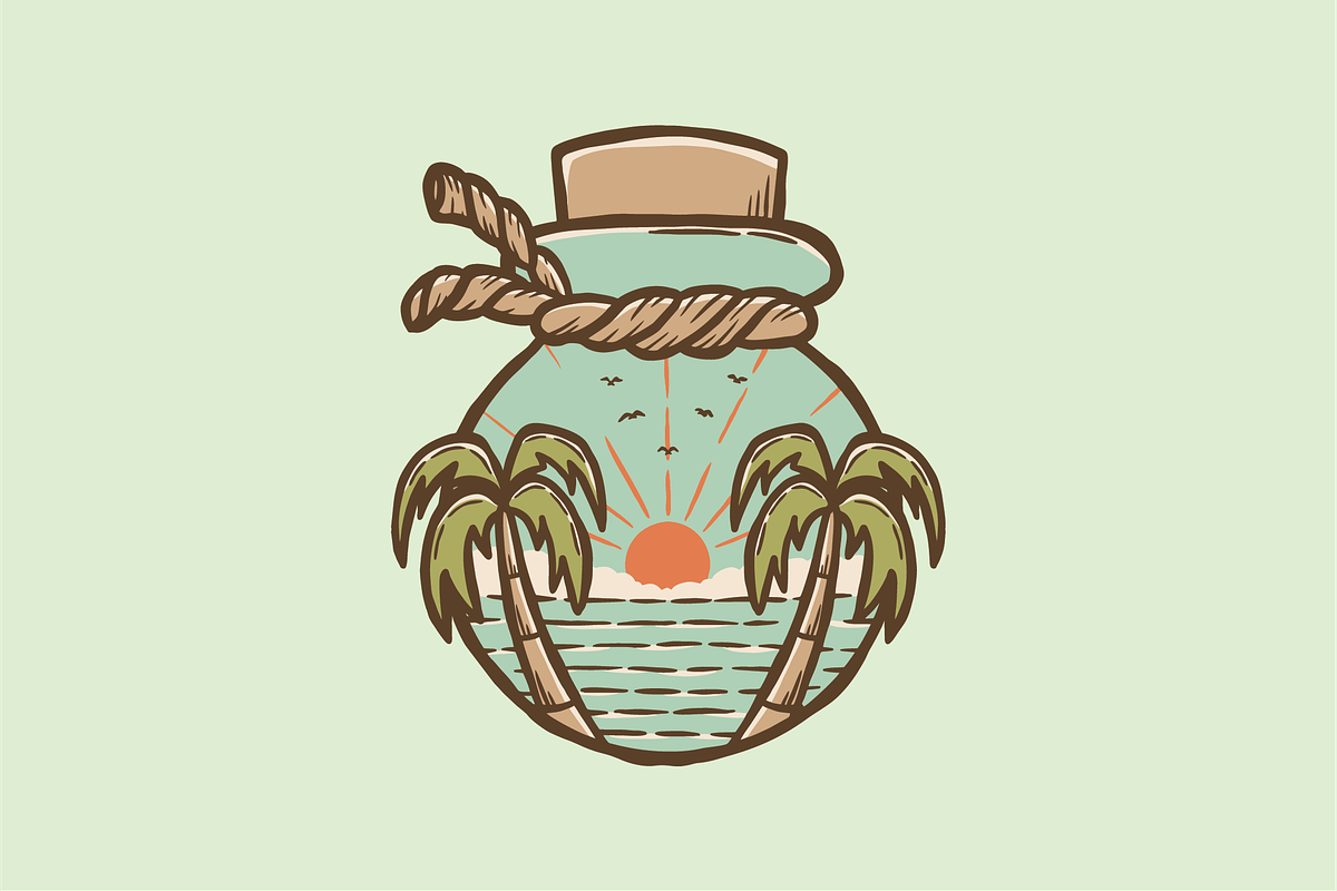 Sunset in a Bottle, an Object Illustration by nomlimo.com (Photo 1 of 2)