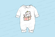 Cute Kawaii Cat Playing With Box, an Animal Illustration by Palau (Thumbnail 4 of 12)
