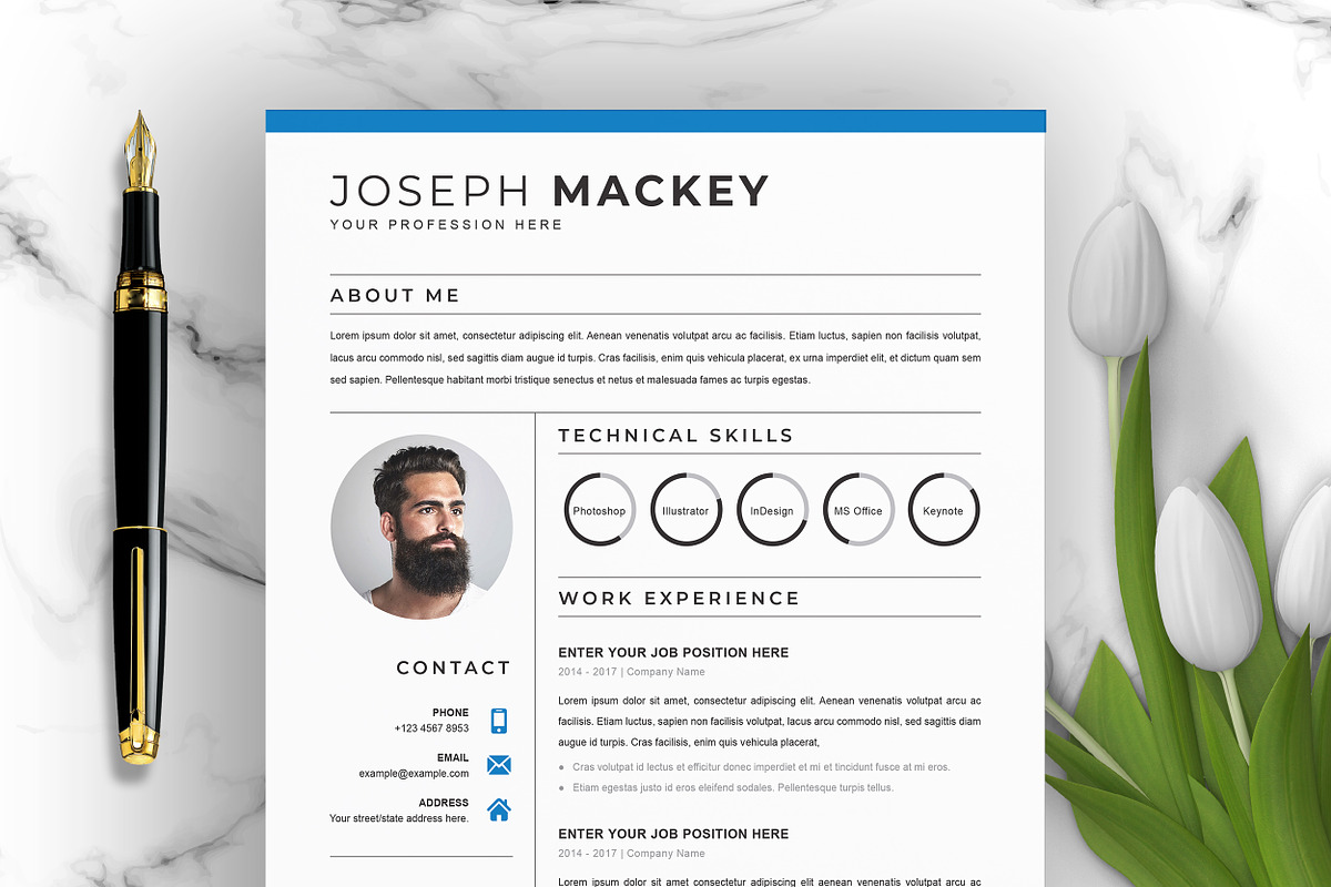 Clean Word Resume Template, a Resume Template by ResumeInventor