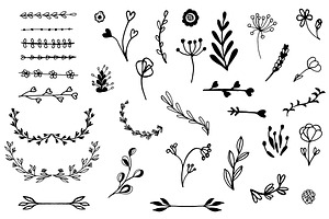 Floral And Rustic Elements Pack