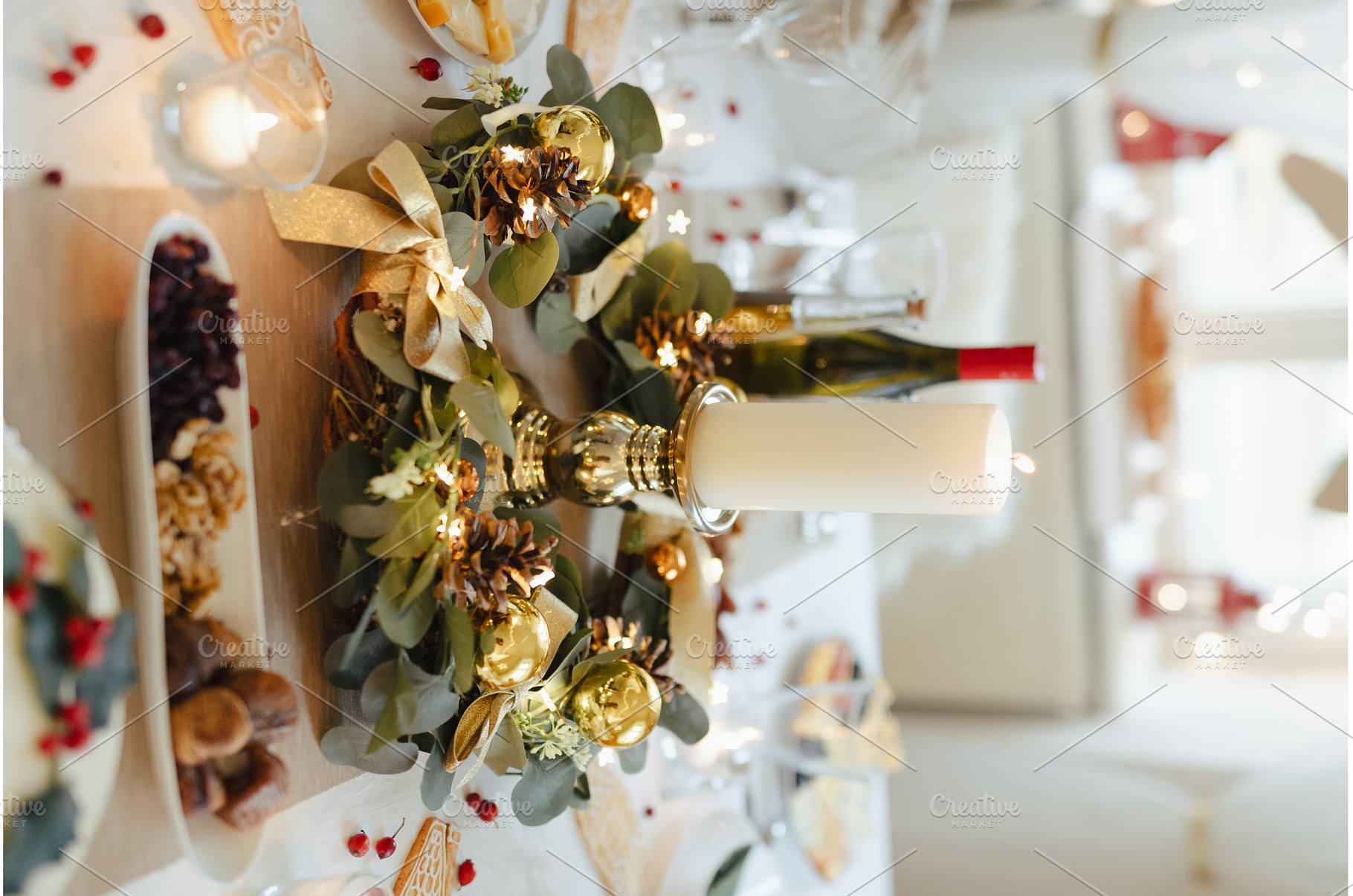 A table set for dinner meal at, a Holiday Photo by HalfPoint