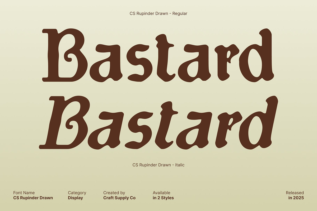 CS Rupinder Drawn, a Sans Serif Font by Craft Supply Co. (Photo 4 of 8)