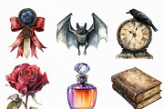 Watercolor Dark Gothic Core Clipart, an Illustration by Craft Nest (Thumbnail 4 of 6)