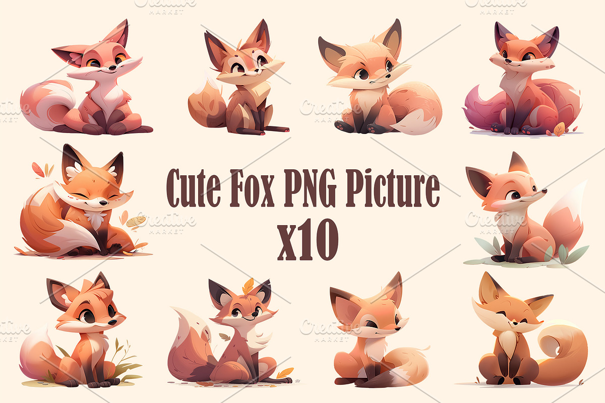Cute animal collection 400 PNG, an Animal Illustration by DesignFolioHub (Photo 12 of 34)