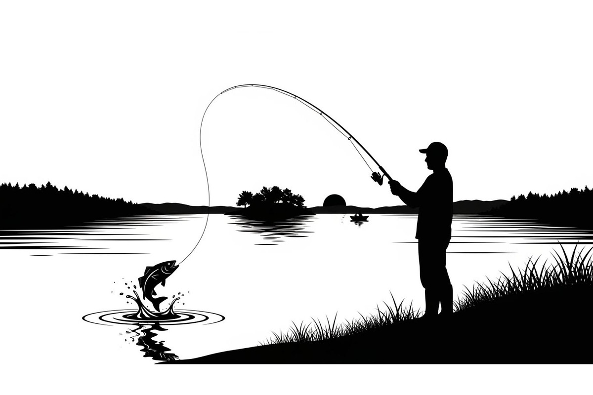 Fishing Silhouette Vector Bundle, an Illustration by hafijul (Photo 6 of 51)
