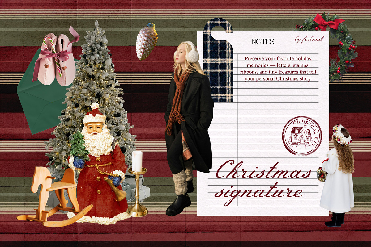 Christmas Journal Collage Pack, an Object Graphic by Feelsoul (Photo 5 of 7)