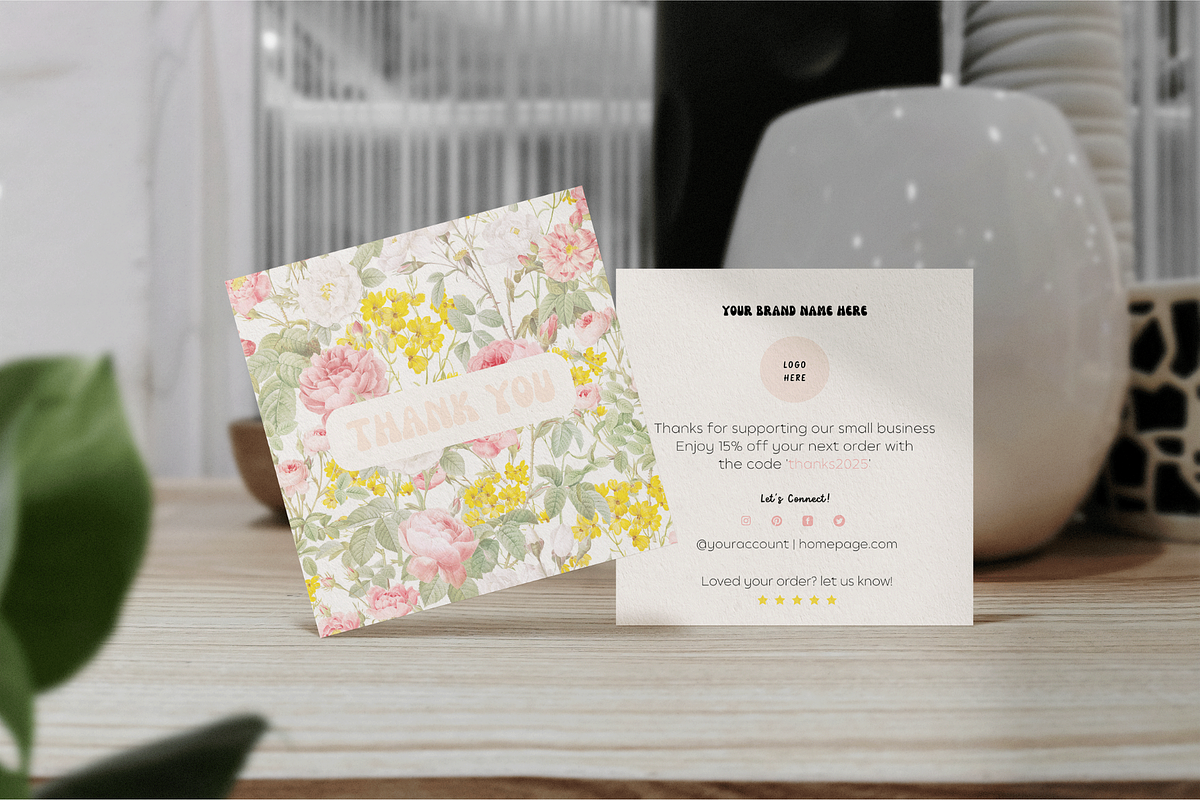 Thank you card for Canva template, a Flyer Template by Hellohastore (Photo 5 of 9)