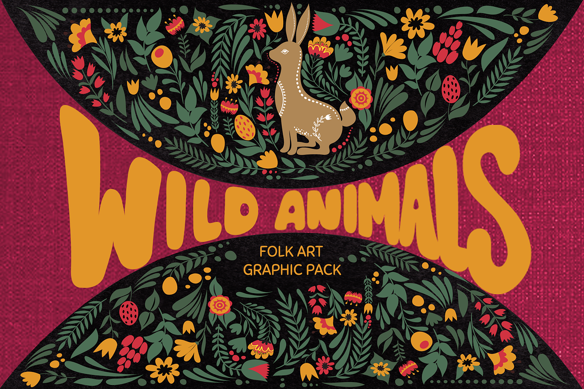 Wild Animals folk art set, a Graphic by ComelyPics Shop (Photo 1 of 10)