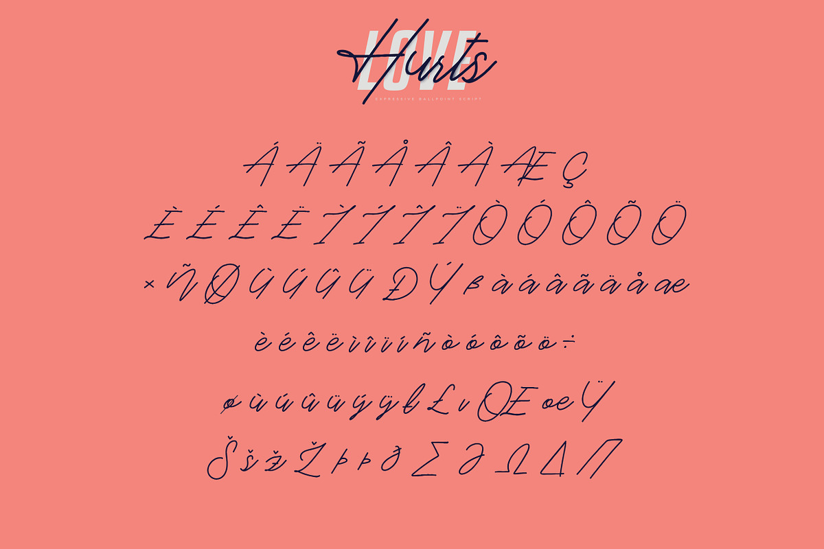 Love Hurts - Ballpoint Script preview 6