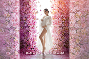 Butterflies Floral Backlit Backdrop, a Background Photo by Winwin Design Art (Thumbnail 1 of 6)