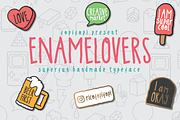 Sale ! ENAMELOVERS typeface + Bonus, a Font by fopifopi (Thumbnail 1 of 5)