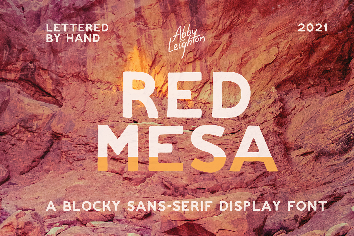 RED MESA by Abby Leighton, a Sans Serif Font by Abby Leighton Studio (Photo 1 of 3)