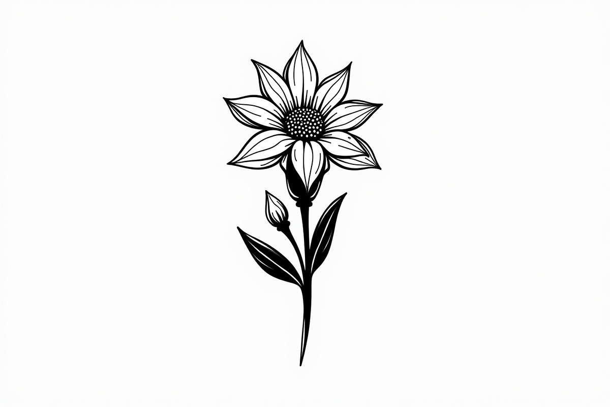 Modern Black Flower Design, an Illustration by jahid234 (Photo 19 of 21)