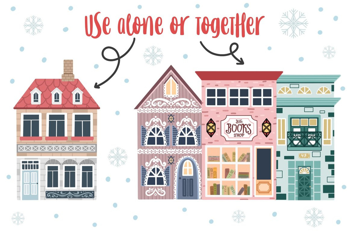 Winter Town, a Decorative Illustration by Alina Sh (Photo 2 of 8)