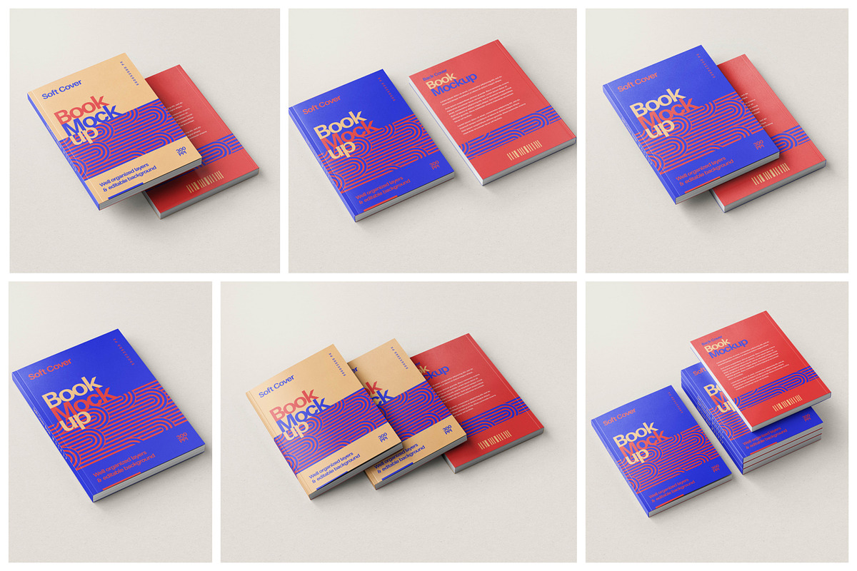 Book Cover Mockup Set, a Books & Magazine Mockup by mockupatelier (Photo 2 of 9)