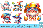 Kawaii Summer & Beach Gnome Clipart., a Graphic by CitraGraphics (Thumbnail 1 of 3)