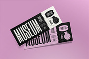 Black Neo Brutalism Museum Ticket, a Card Template by graphicook (Thumbnail 2 of 3)