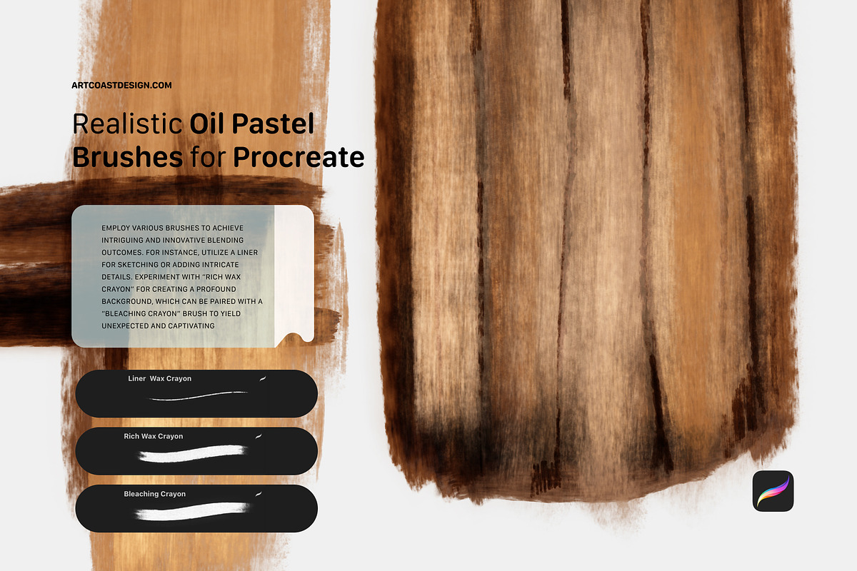 Oil Pastel Procreate Brushes, a Brush Add-On by Spasibenko Art (Photo 9 of 11)