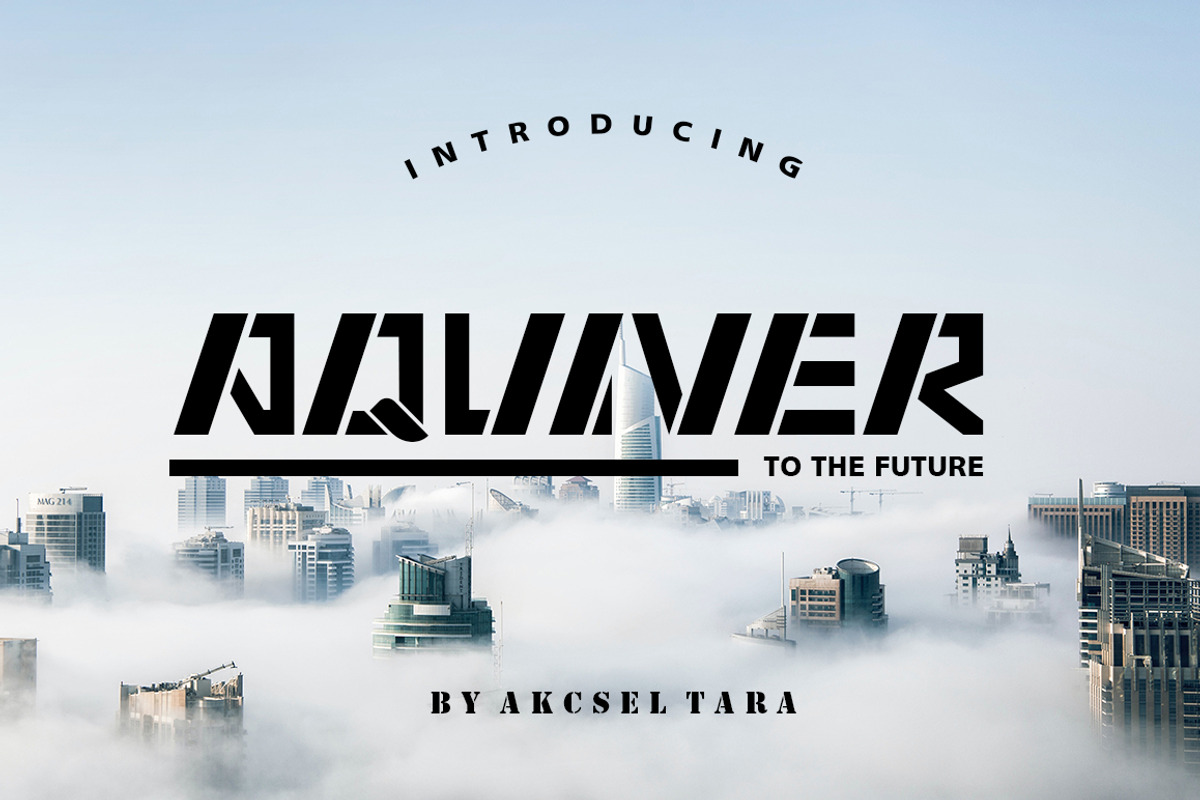 AQUIVER - Modern Font, a Font by Akcsel Tara (Photo 1 of 9)