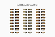 Textured Gold Digital Binder Rings, an Object Graphic by 3PointsCreative (Thumbnail 2 of 7)