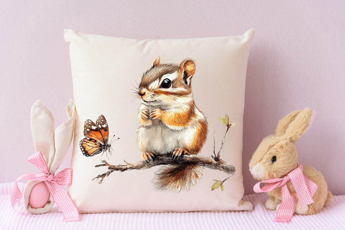 Chipmunk Watercolor Cliparts, an Animal Illustration by RobertsArt (Photo 4 of 7)