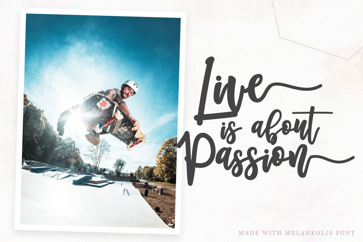 Melankolis - Bouncy Script Font preview 3