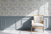 Vintage Wallpaper Paneling Mockup, a Household Mockup by 1001 mockups (Thumbnail 7 of 8)