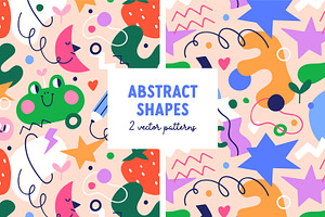 Doodle shapes, kids seamless pattern, a Pattern Graphic by Good Studio