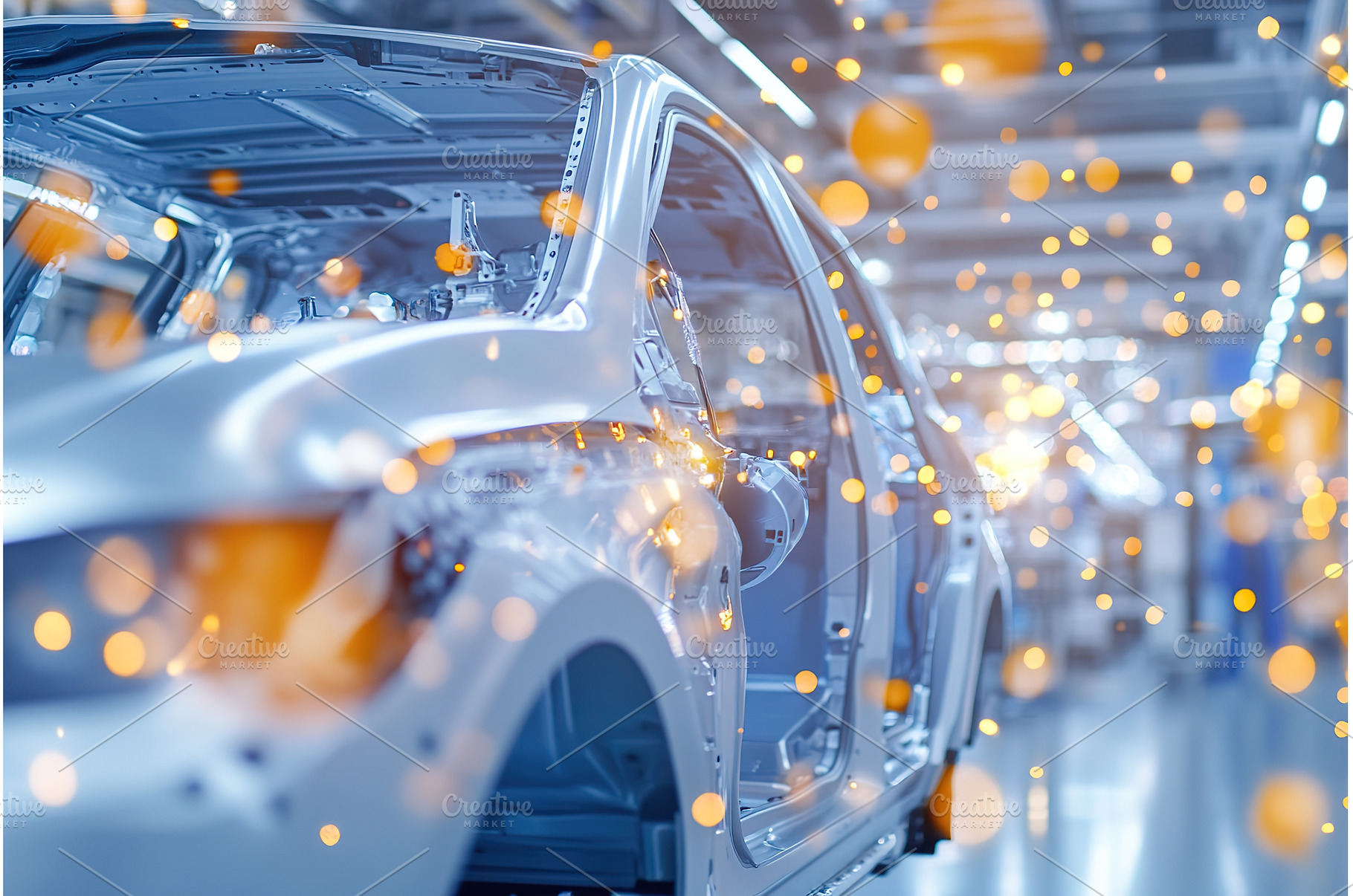 Futuristic auto manufacturing, an Industrial Photo by Lermont51