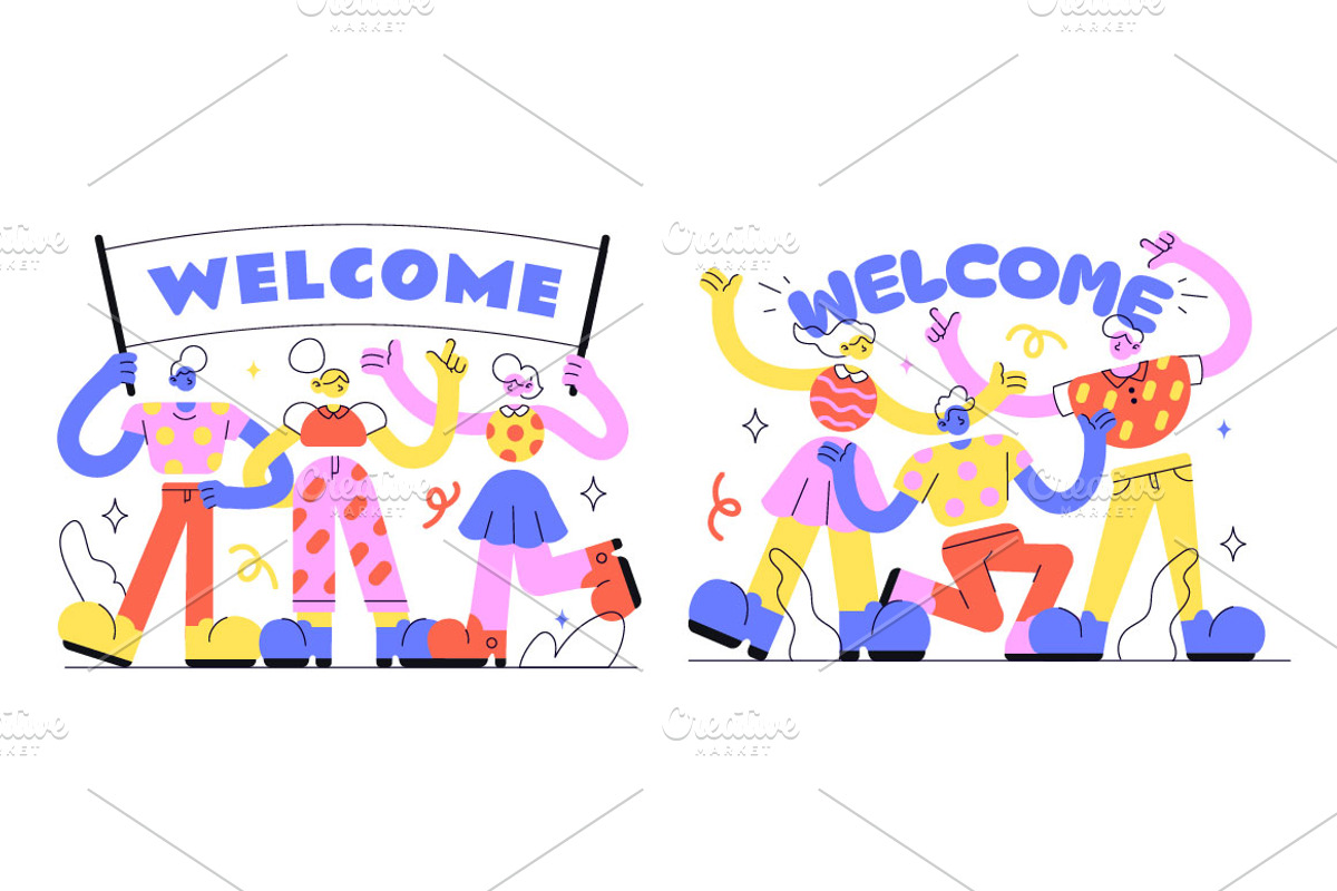 5 Welcome Vector Illustration, an Object Illustration by denayunebgt (Photo 2 of 3)