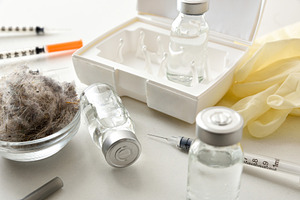 Dust mite allergy treatment concept by vacuation elevated view, a Health & Medical Photo by Davizro's Market